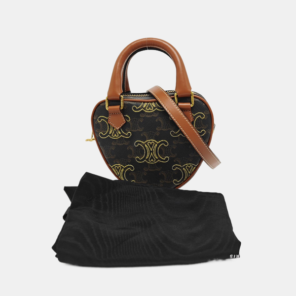 Coated Canvas Shoulder Bag Black