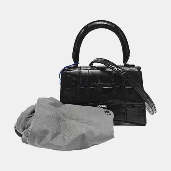Hourglass Mini Calfskin Black