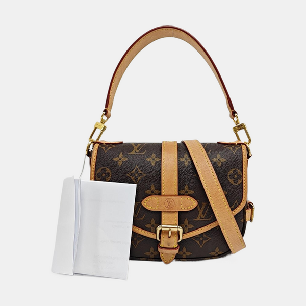 SAUMUR BB Monogram Coated Canvas Brown
