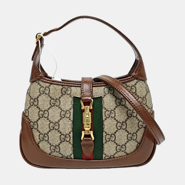 Authenticated pre-owned Jackie 1961 Mini Monogram Coated Canvas Beige - Crossbody Bag at Looply