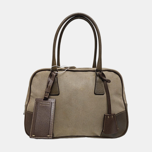 Canvas Top Handle Bag Gray