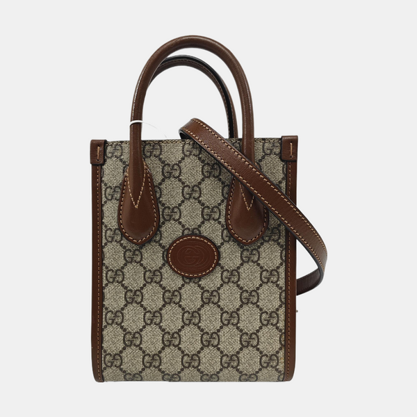 Retro Mini Monogram Coated Canvas Beige
