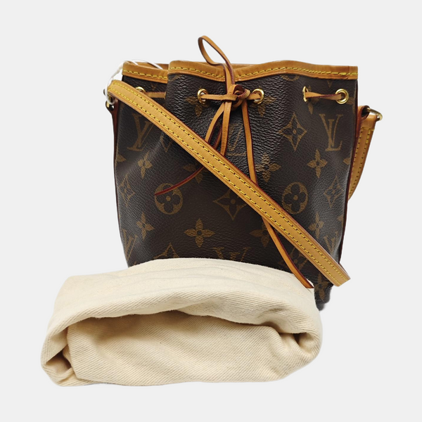 NÉONOÉ Nano Monogram Coated Canvas Brown