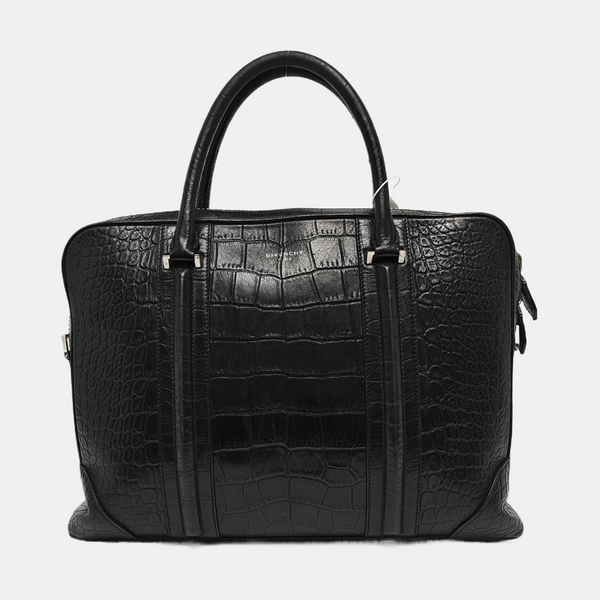 Calfskin Top Handle Bag Black