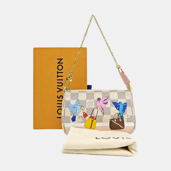 ACCESSOIRES Mini Damier Azur Coated Canvas White
