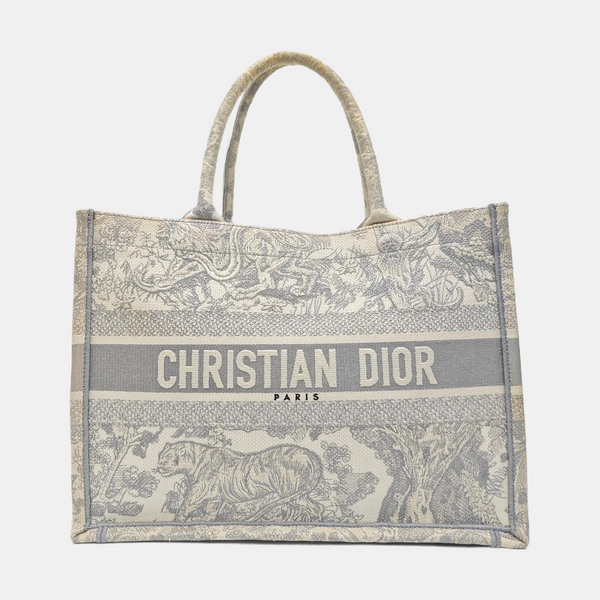 Book Tote Medium Fabric Gray