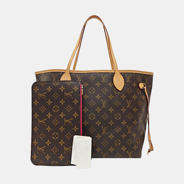 NEVERFULL MM Monogram Coated Canvas Brown