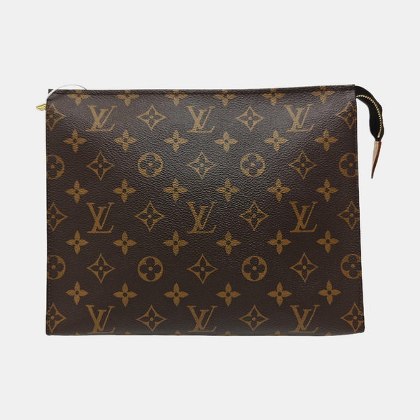 TOILET POCKET 26 Monogram Coated Canvas Brown