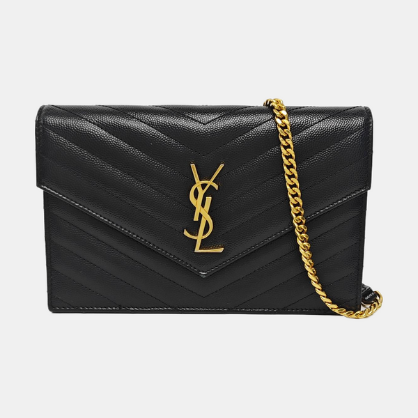 MONOGRAM WOC Chevron Calfskin Black
