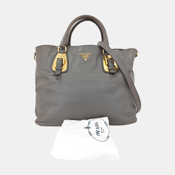 Calfskin Tote Bag Gray