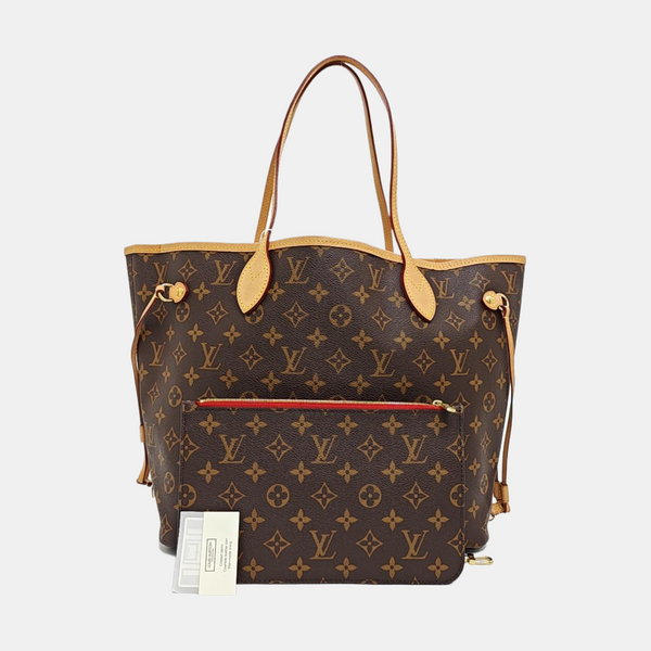 NEVERFULL MM Monogram Coated Canvas Brown