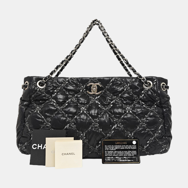 TWEED ON STITCH Quilted Nylon Black