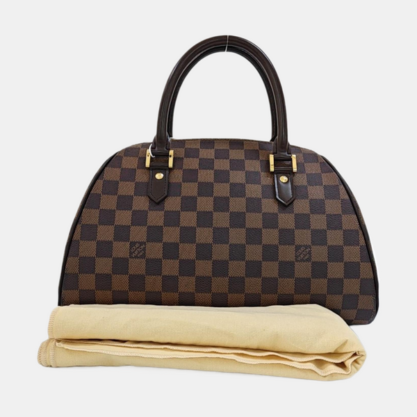 RIBERA MM Damier Ebene Coated Canvas Brown