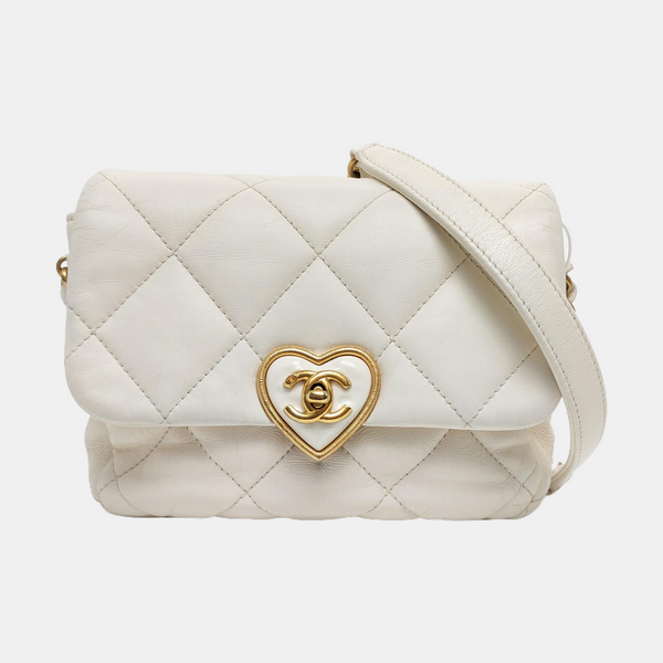 Quilted Lambskin White