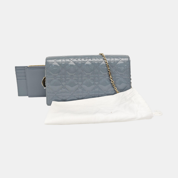 Lady Dior Small Cannage Calfskin Blue