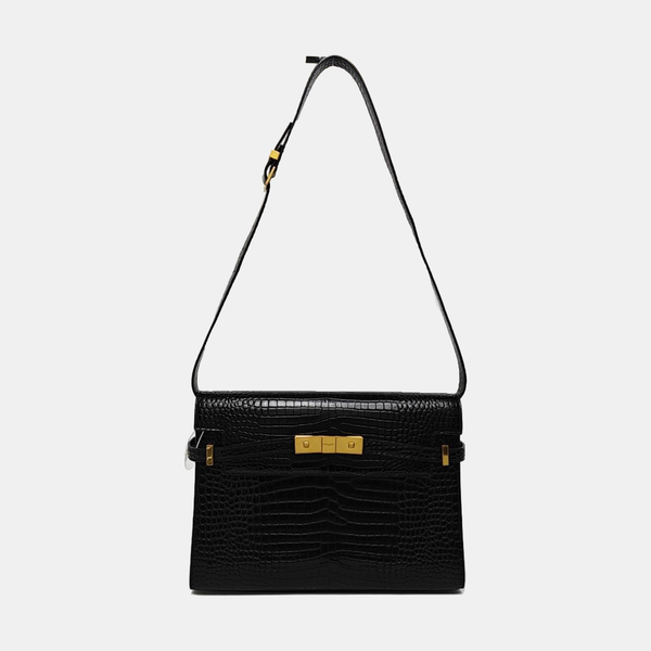 MANHATTAN Medium Calfskin Black