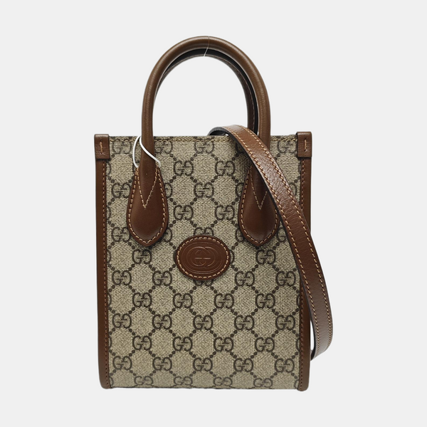 Retro Mini Monogram Coated Canvas Beige