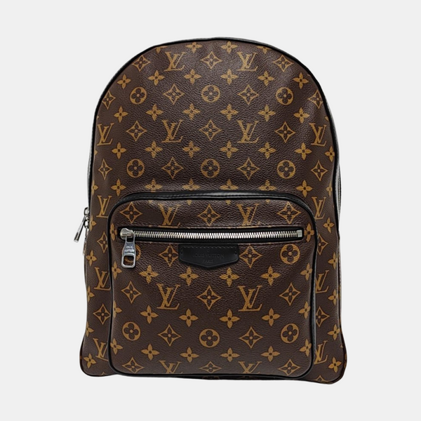 JOSH Monogram Coated Canvas Brown