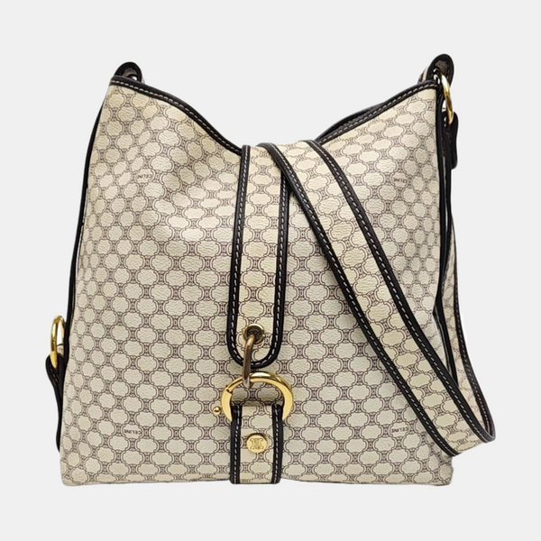 Coated Canvas Shoulder Bag White