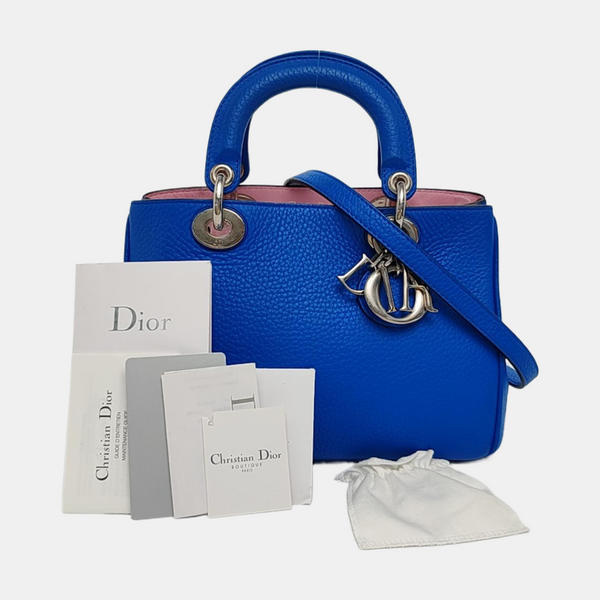 Authenticated pre-owned Diorissimo Calfskin Blue - Tote Bag at Looply