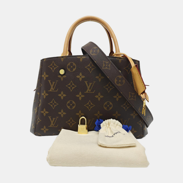 MONTAIGNE Monogram Coated Canvas Brown