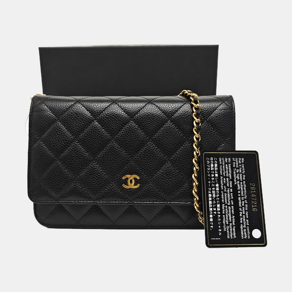 WOC Quilted Grained Calfskin Black