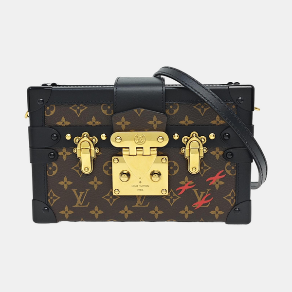 PETITE MALLE Monogram Coated Canvas Brown