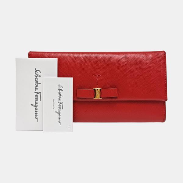 Vara Calfskin Red Wallet