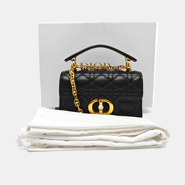 Dior Caro Mini Cannage Calfskin Black