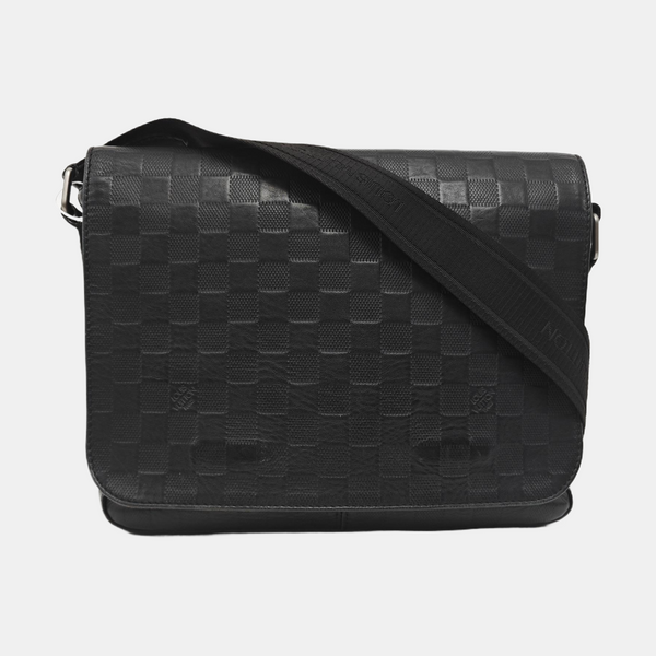 DISTRICT PM Damier Graphite Calfskin Black