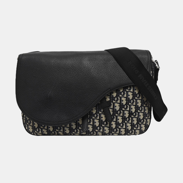 Authenticated pre-owned Saddle Canvas Black - Shoulder Bag at Looply