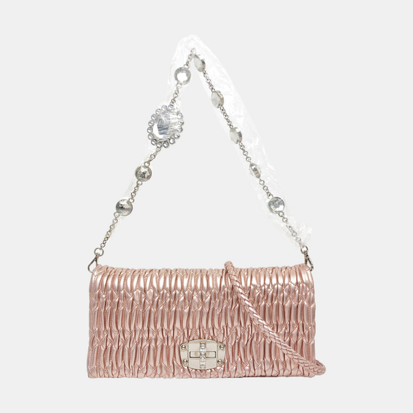 Crystal Quilted Lambskin Pink
