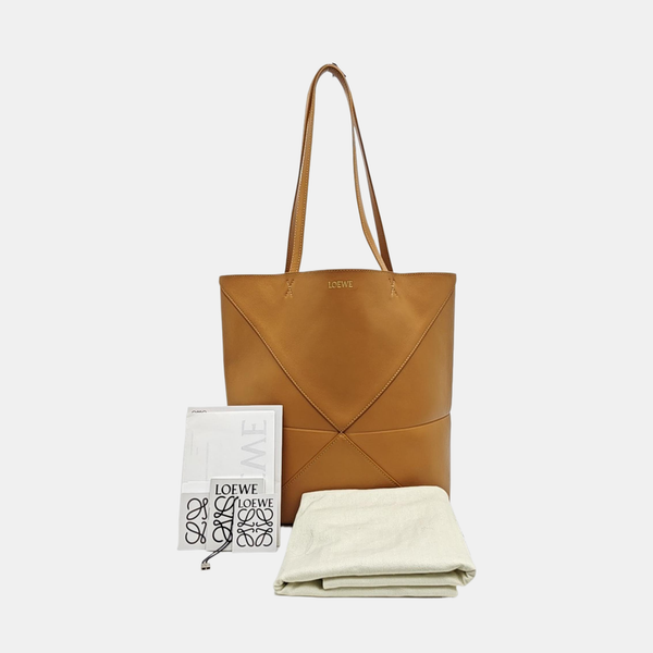 Puzzle Fold Medium Calfskin Brown
