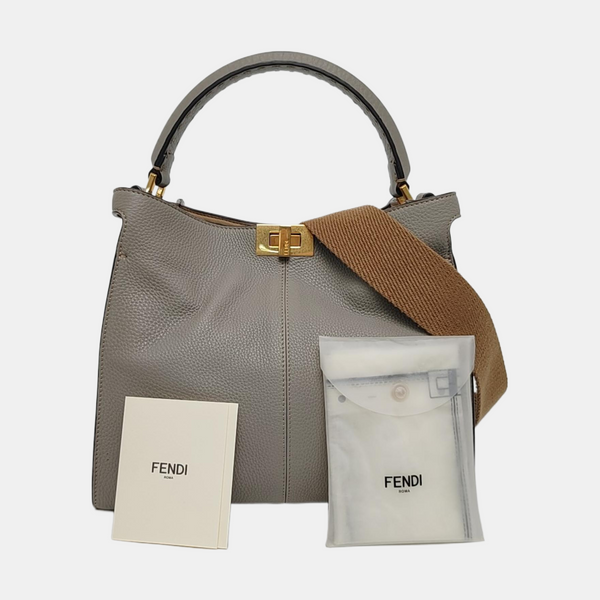 Authenticated pre-owned Peekaboo Medium Calfskin Grey - Shoulder Bag at Looply