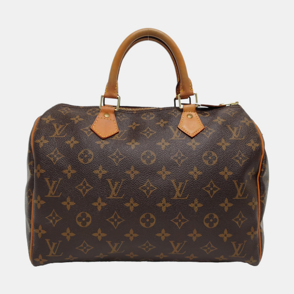 SPEEDY 30 Monogram Coated Canvas Brown