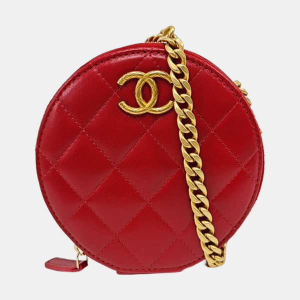 22K Quilted Lambskin Red