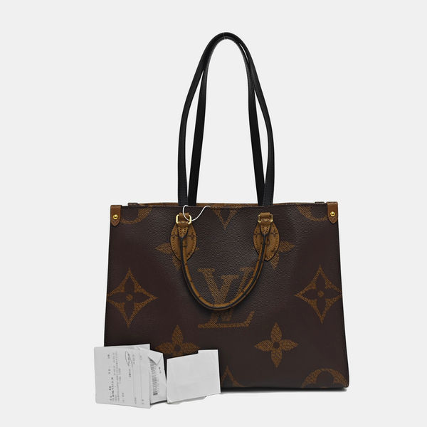 ONTHEGO MM Monogram Coated Canvas Brown