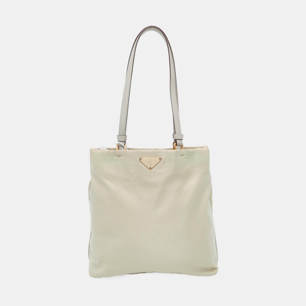 Nylon Tote Bag Beige