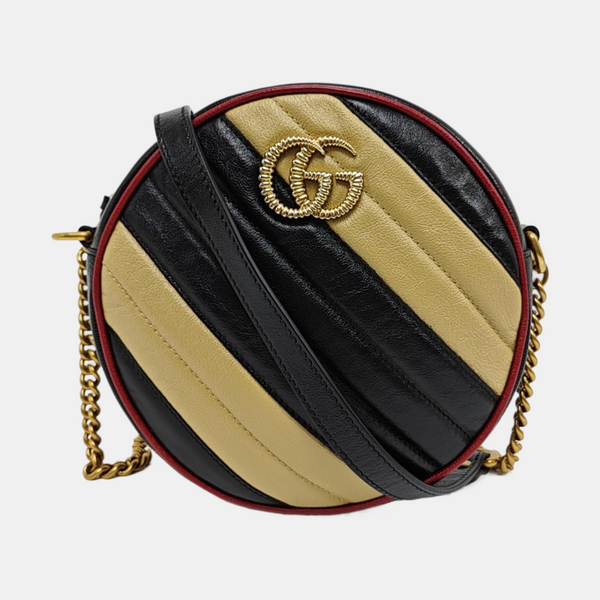 Authenticated pre-owned GG Marmont Mini Quilted Calfskin Multicolor - Shoulder Bag at Looply