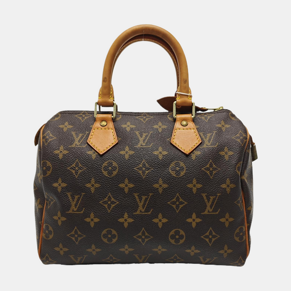 SPEEDY 25 Monogram Coated Canvas Brown