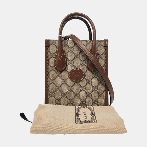 Retro Mini Monogram Coated Canvas Beige
