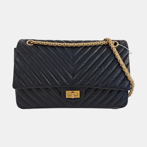 2.55 227 (jumbo) Quilted Calfskin Blue