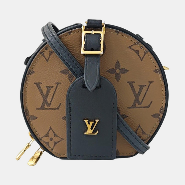 BOITE CHAPEAU Mini Monogram Coated Canvas Brown