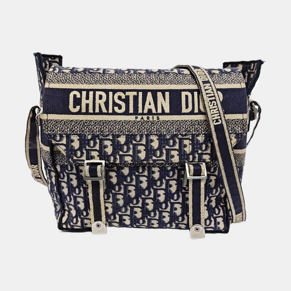 Diorcamp Large Oblique Canvas Blue