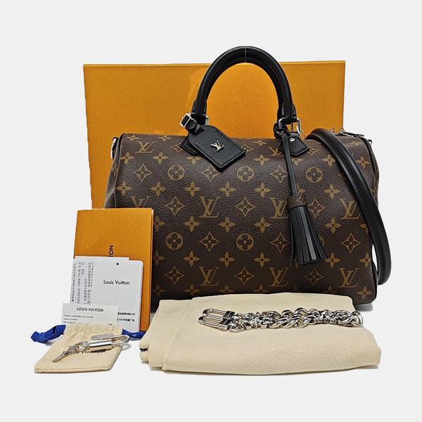 SPEEDY SOFT 30 Monogram Coated Canvas Brown