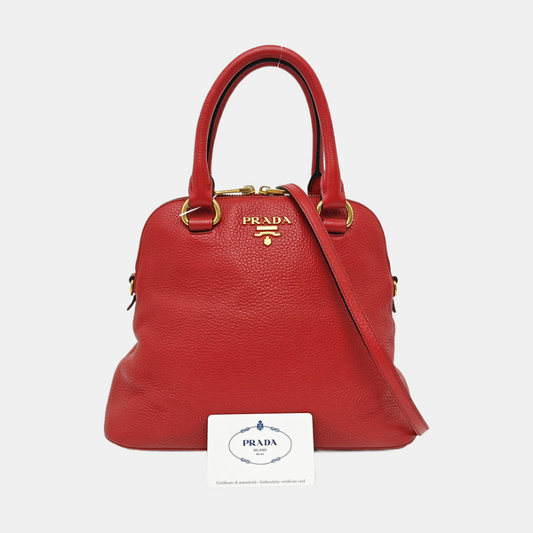 Calfskin Shoulder Bag Red