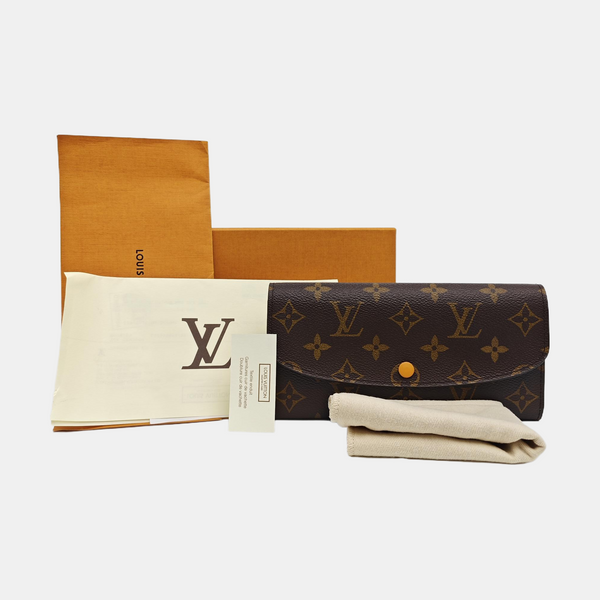 EMILIE Monogram Coated Canvas Brown Wallet