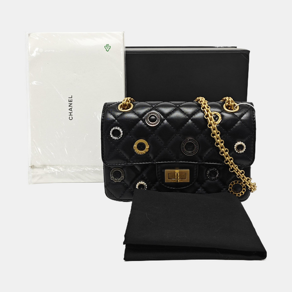 2.55 224 (mini) Quilted Vintage Calf Black