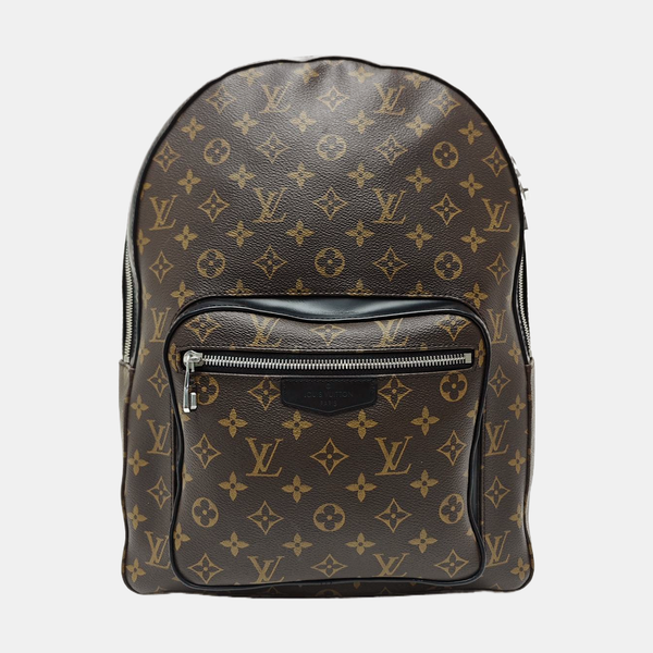 JOSH Monogram Coated Canvas Brown