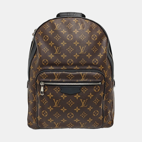 JOSH Monogram Coated Canvas Brown